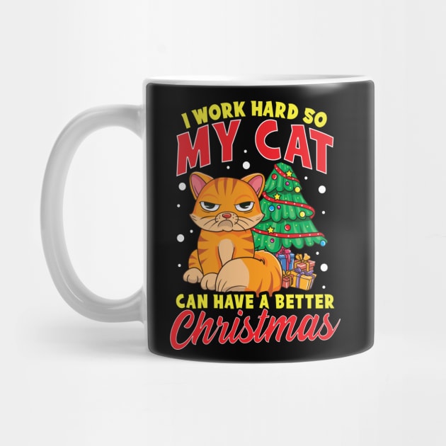 Funny Cat Christmas Sweater by KsuAnn